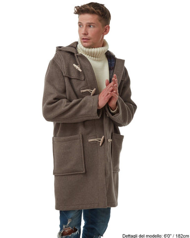 Cappotto Duffle da uomo dal taglio classico con alette in legno - Fandgo