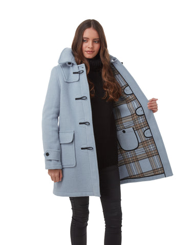 Borsone da donna London Classic Fit con alamari in corno - Blu Bambino