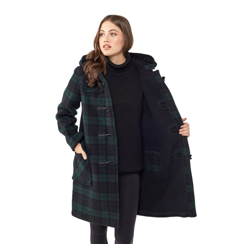 Montgomery Originale Classico Donna Con Alamari In Corno - Tartan Blackwatch