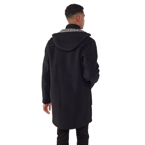 Cappotto Duffle da uomo dal taglio classico con alette in legno - Nero