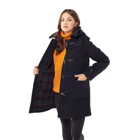 Borsone da donna London Classic Fit con alamari in corno - Blu Navy